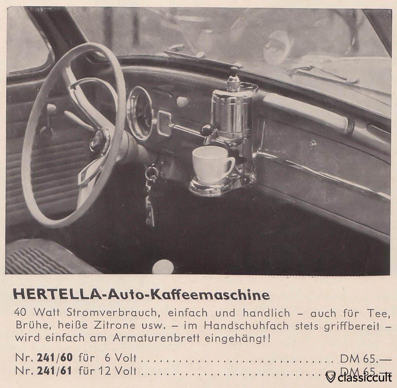 ”O Fusca que Fazia Café: O Acessório Mais Curioso da Volkswagen nos Anos 50”☕🚗